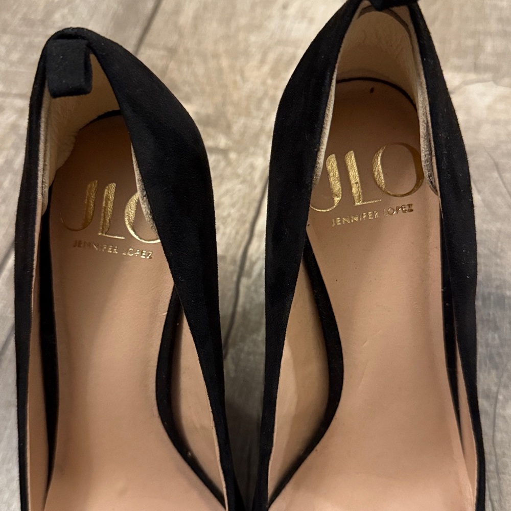 Jennifer Lopez Classic Black Heels Suede spike size 6 - Picture 7 of 8